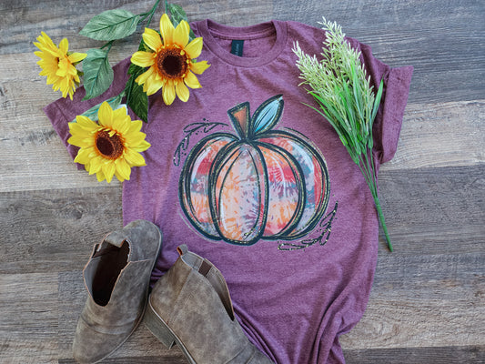 Tie Dye Pumpkin T-Shirt