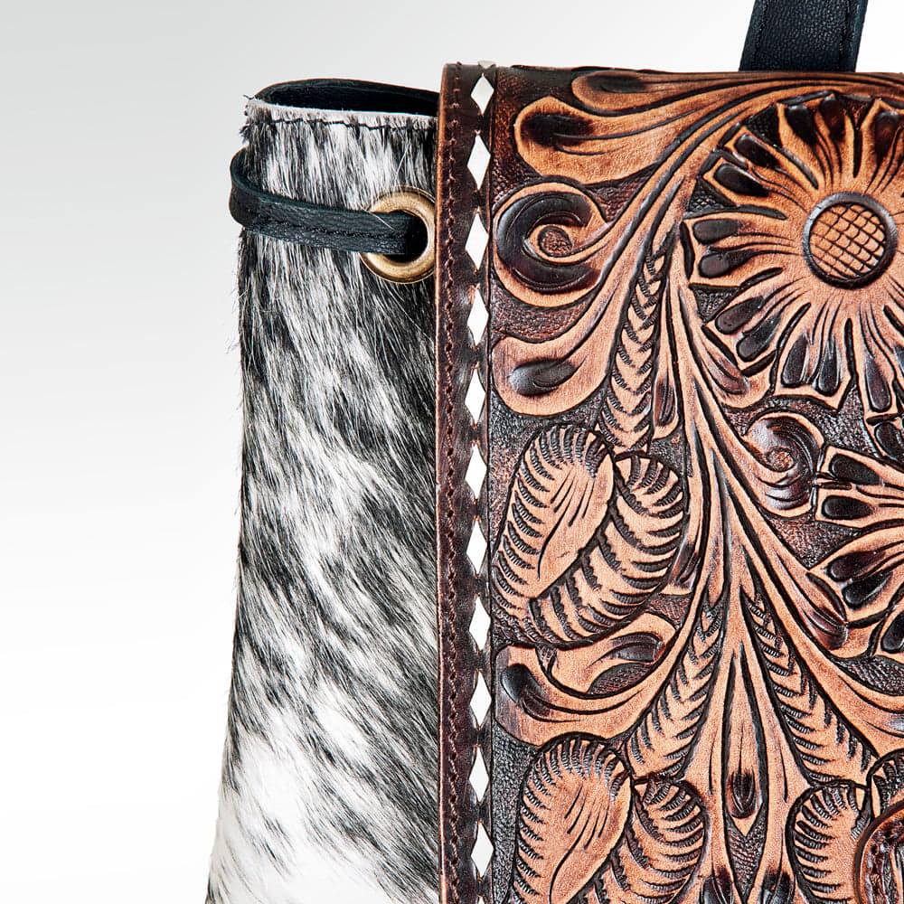 Hairon Hide Hand Tooled American Darling Backpack