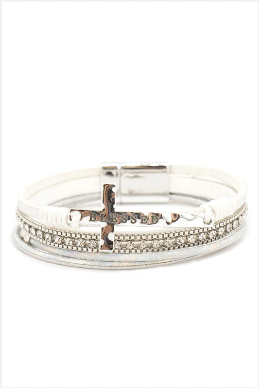 Blessed White Multi-Strand Bracelet
