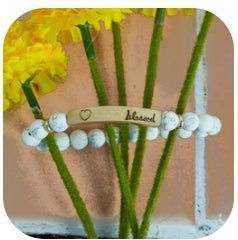 Blessed White Stone Bracelet