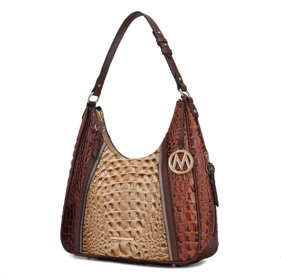 Becket Faux Crocodile Handbag