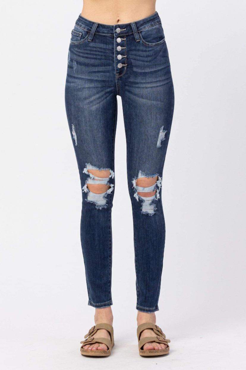 Judy Blues High Rise Distressed Jeans